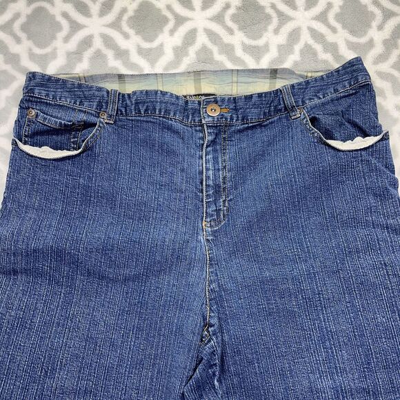 Style & Co Women's Straight Leg Crop Jeans Blue Medium Wash Denim Size 16‎ - Picture 2 of 16